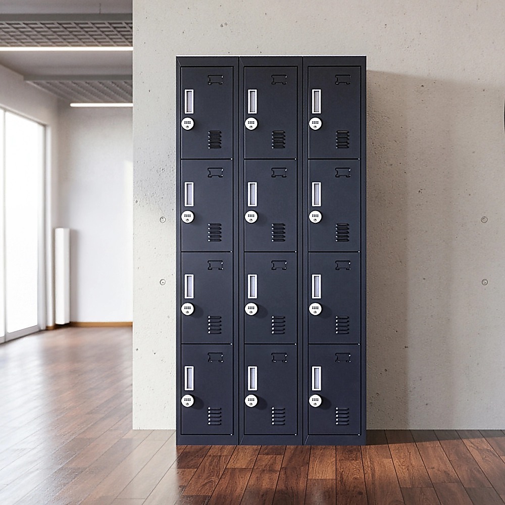 12-Door Locker for Office Gym Shed School Home Storage - 4-Digit Combination Lock โ image 2