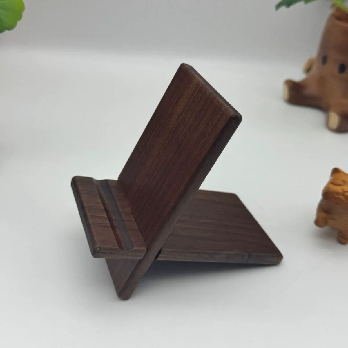 Solid Wood Phone Stand, Desktop Wooden Phone Stand, Simple Phone Holder, Compatible with All Phones (rosewood) โ image 3