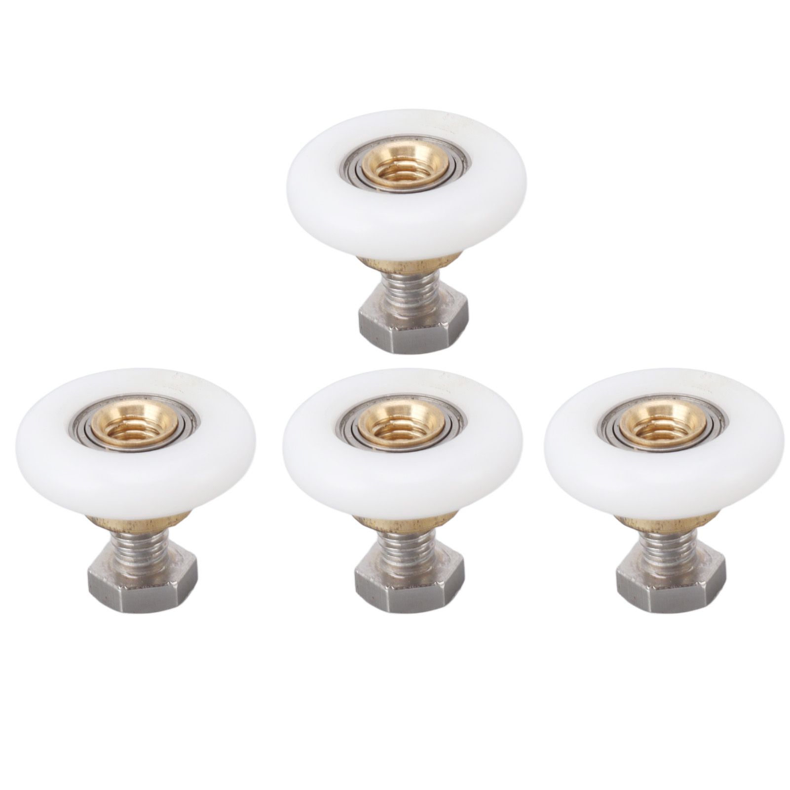 4 Set Shower Door Rollers Runners Wheels Bathroom Glass Door Rollers Runners Pulleys Wheels Replacement Part 27mm — image 4