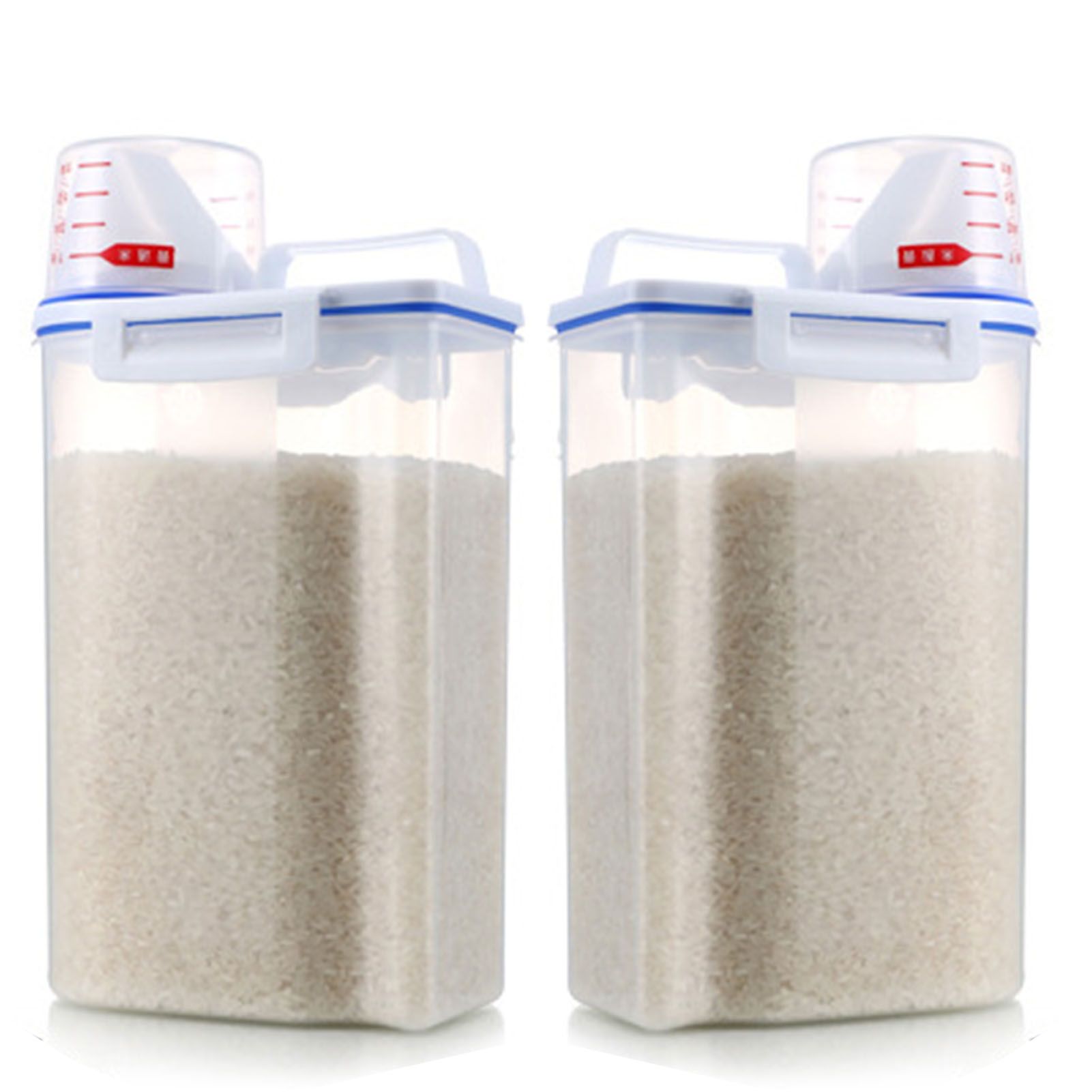Rice Storage Barrel 2KG Capacity BPA Free Airtight Cereal Container with Measuring Cup Lid for Grain Flour Nuts โ image 3