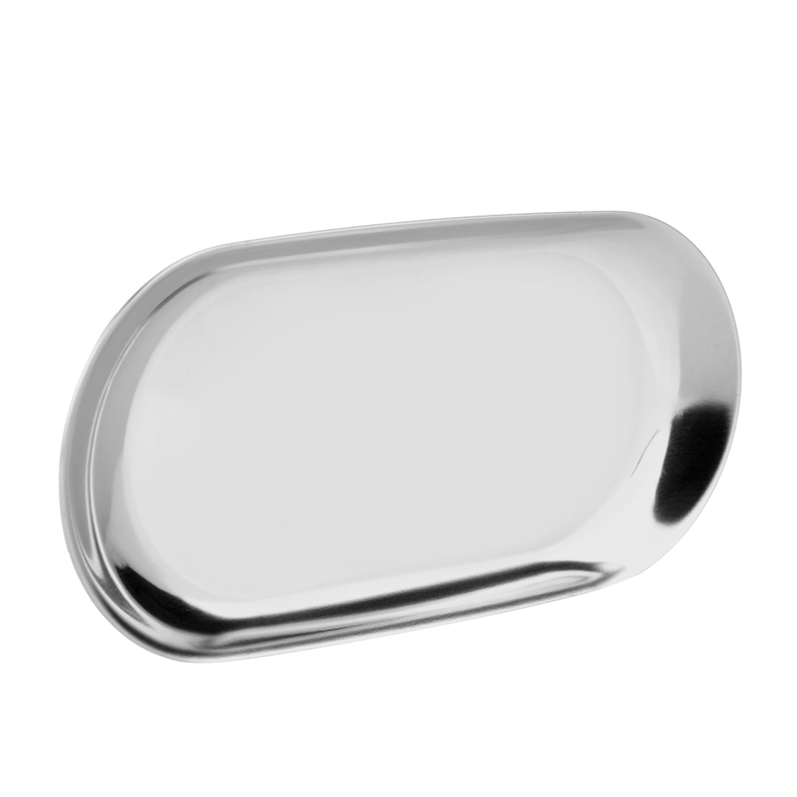Nordic Style Stainless Storage Tray Cosmetics Jewelry Cake Plate for Office Desks(Silver S) โ image 2
