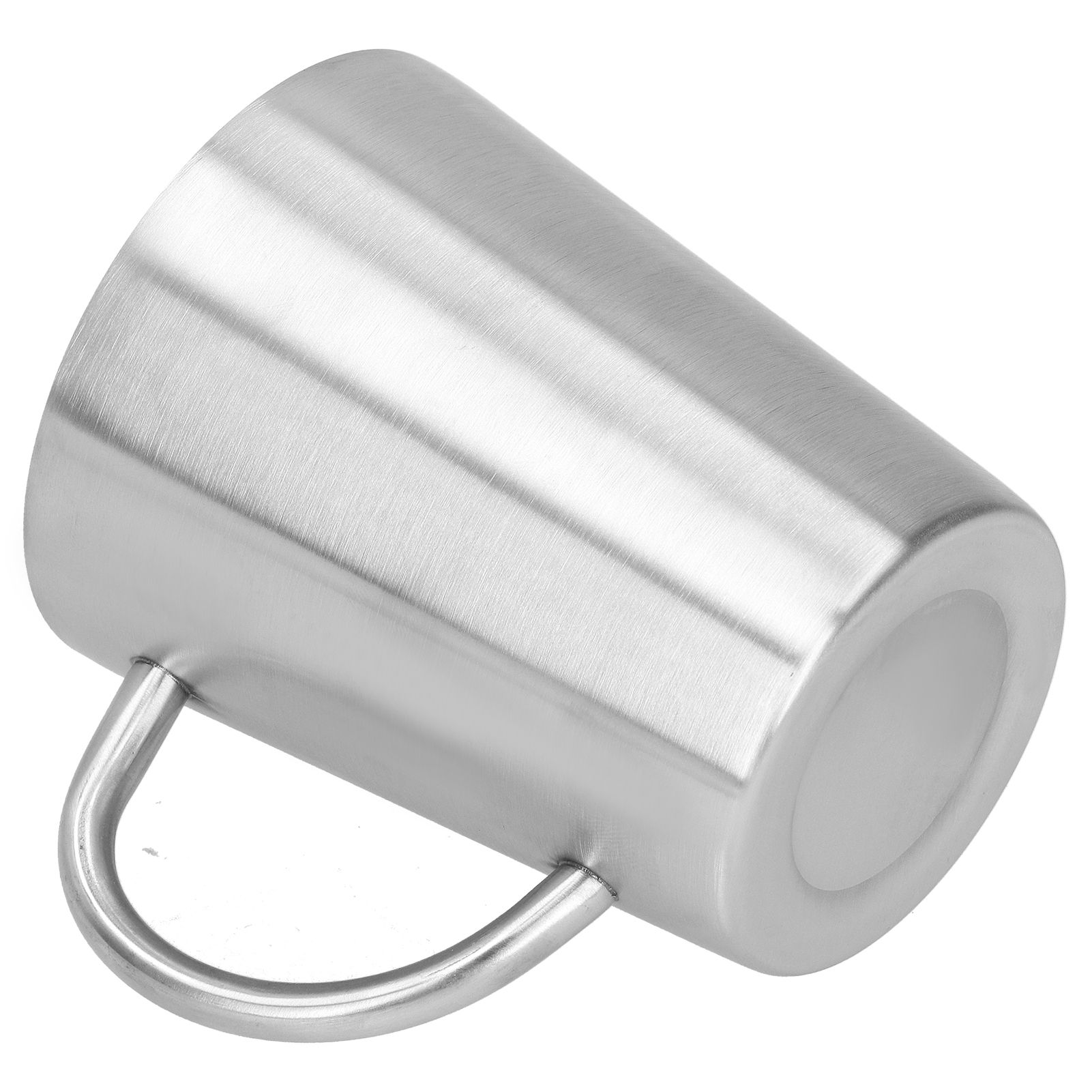 340ml 304 Stainless Steel Beer Mug Coffee Water Cup with Handgrip Double Wall DrinkwareStainless Steel Color — image 3