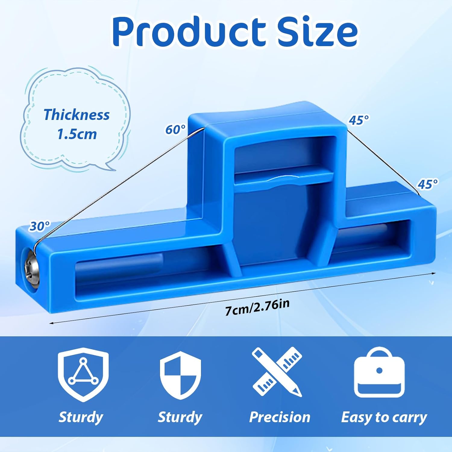 Xindojuz Angle Cutting Clay Tool, Steel Wire Bevel Cutter Small Pottery Angle Clay Trimming Tools Plastic Ceramic Wire Small Pottery Cutter for Ceramics and