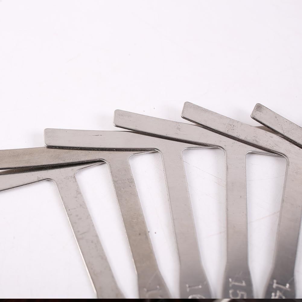 9 pcs Guitar Radius Gauge Set Stainless Steel T-shaped Guitar Builder Tool For Guitar Repair Bass Music Tool Kit Silver