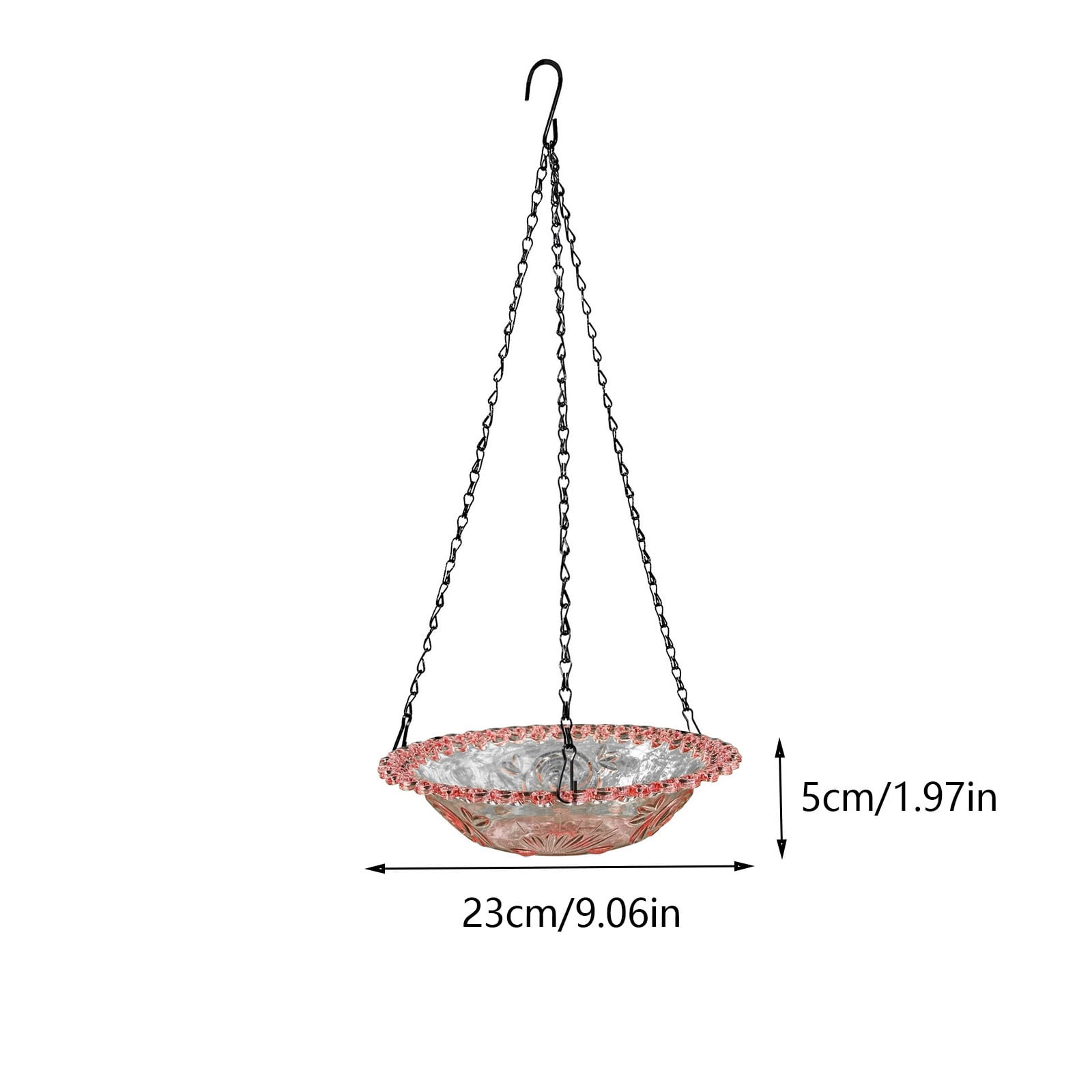 Bird Feeders for Outdoors Hanging Bird Feeder Wild Birds Feeder, Birdfeeders Outside Hanging, Wild Small Large Bowl Feeders for Garden (Diameter 15.7", Hight — image 3