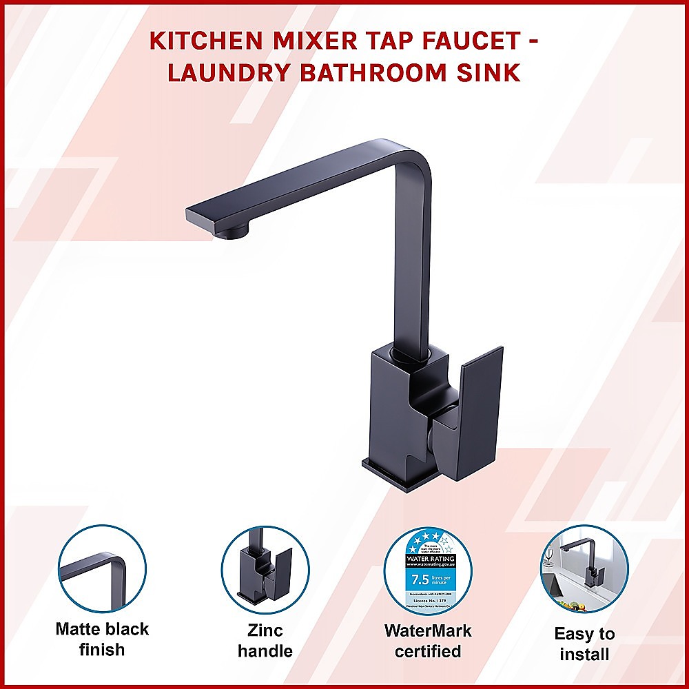 Kitchen Mixer Tap Faucet - Laundry Bathroom Sink — image 3