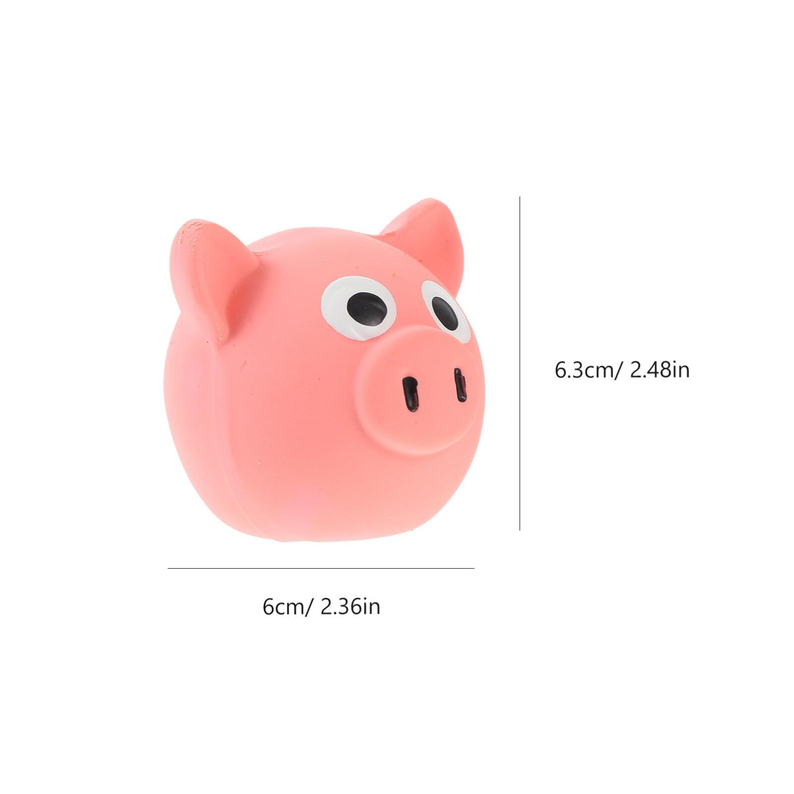 Dog Pig Head Toys Squeaky Dog Ball Toys Latex Ball Dog Interactive Toys Dog Squeaky Animal Biting Toys for Small Pet — image 4