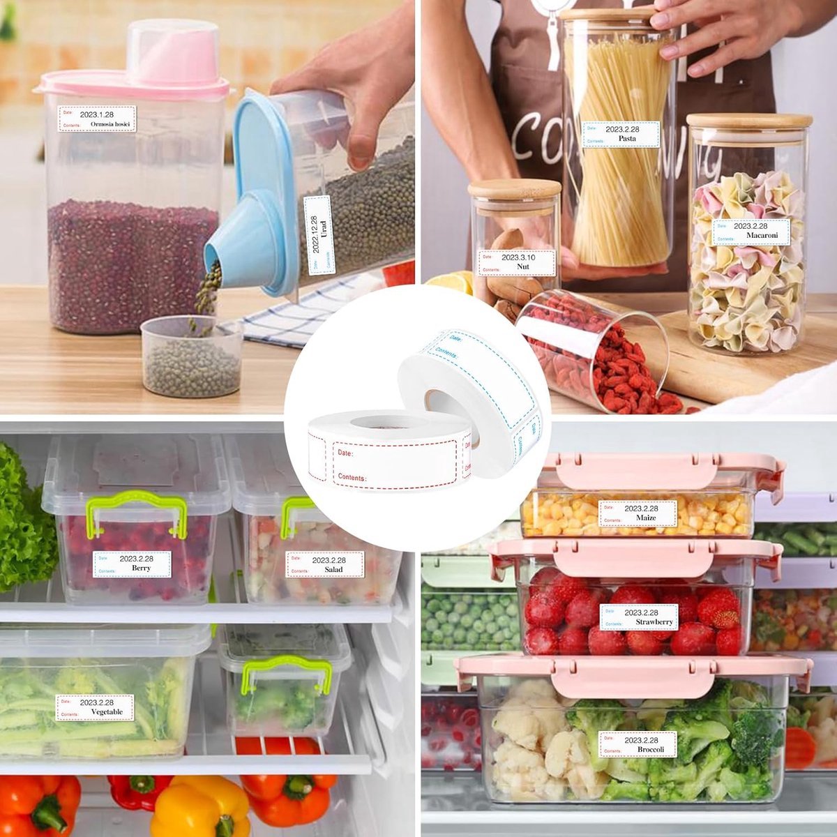 Writable Freezer Labels - 2x 150 Stickers - Label Stickers - Freezer Labels - Each 7.5 X 2.5cm - On a Roll Labels - Shelf Life Labels - Planner Stickers — image 4