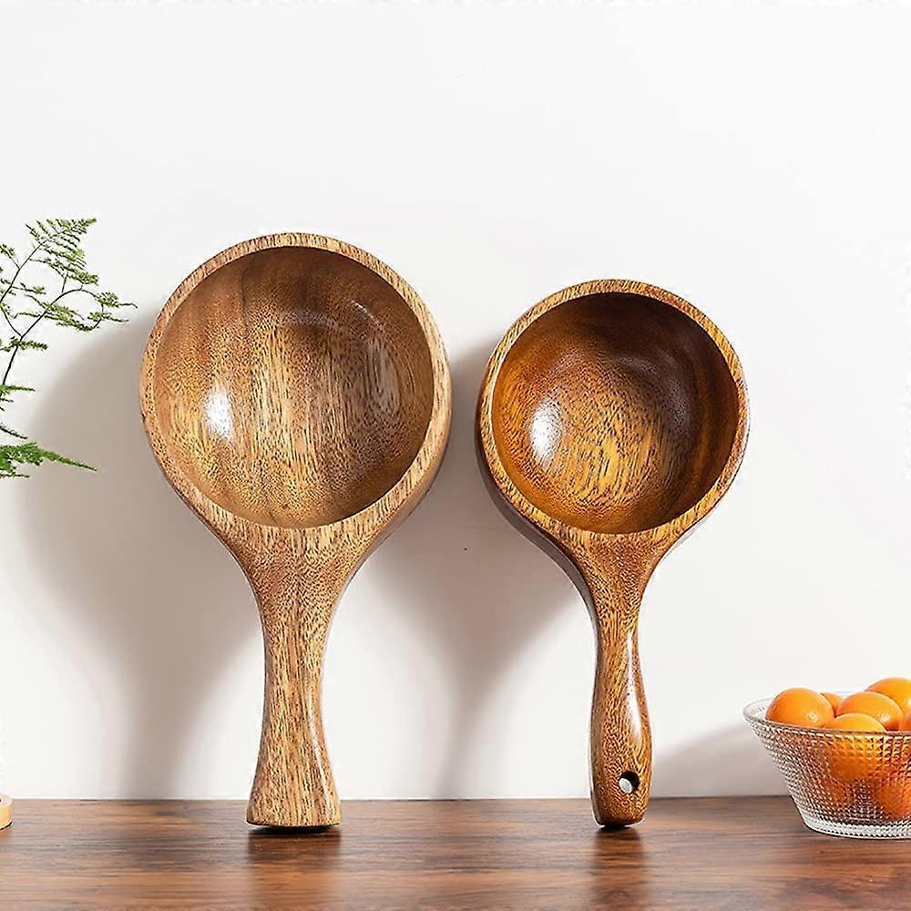 Wooden Spoon Solid Wood Water Spoon Rice Spoon Multipurpose Tableware Kitchen Utensil โ image 2