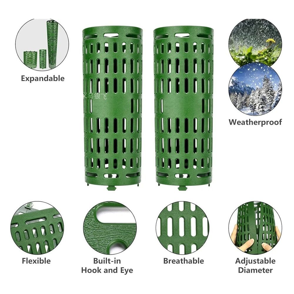 8 PCS plastic Tree Trunk Protector,Resizable New Tree Protection Fence Tubes Tree Guard Bark Plant Protectors | Protects Against Sun Scald, Squirrel, Mowers — image 2