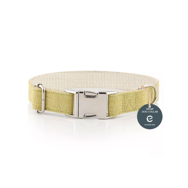 Natural Hemp & Cotton Dog Collar (Grass Green) โ image 4