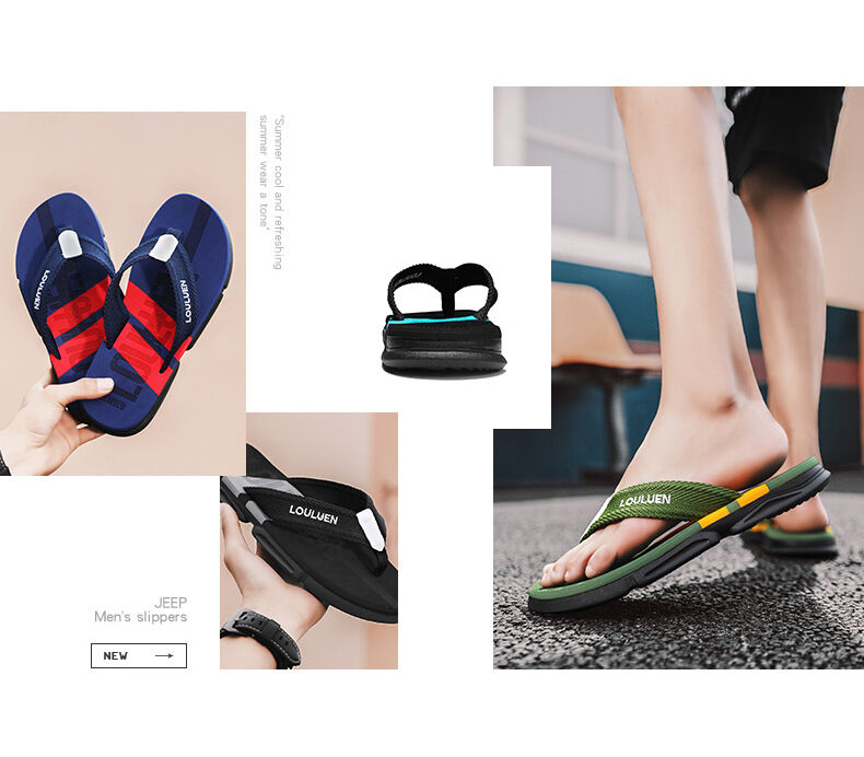 Men's Flip Flops: 4 Colors, EVA-PVC Blend, Comfort & Style for Summer Beach & Daily Wear(Black-green-39) โ image 2