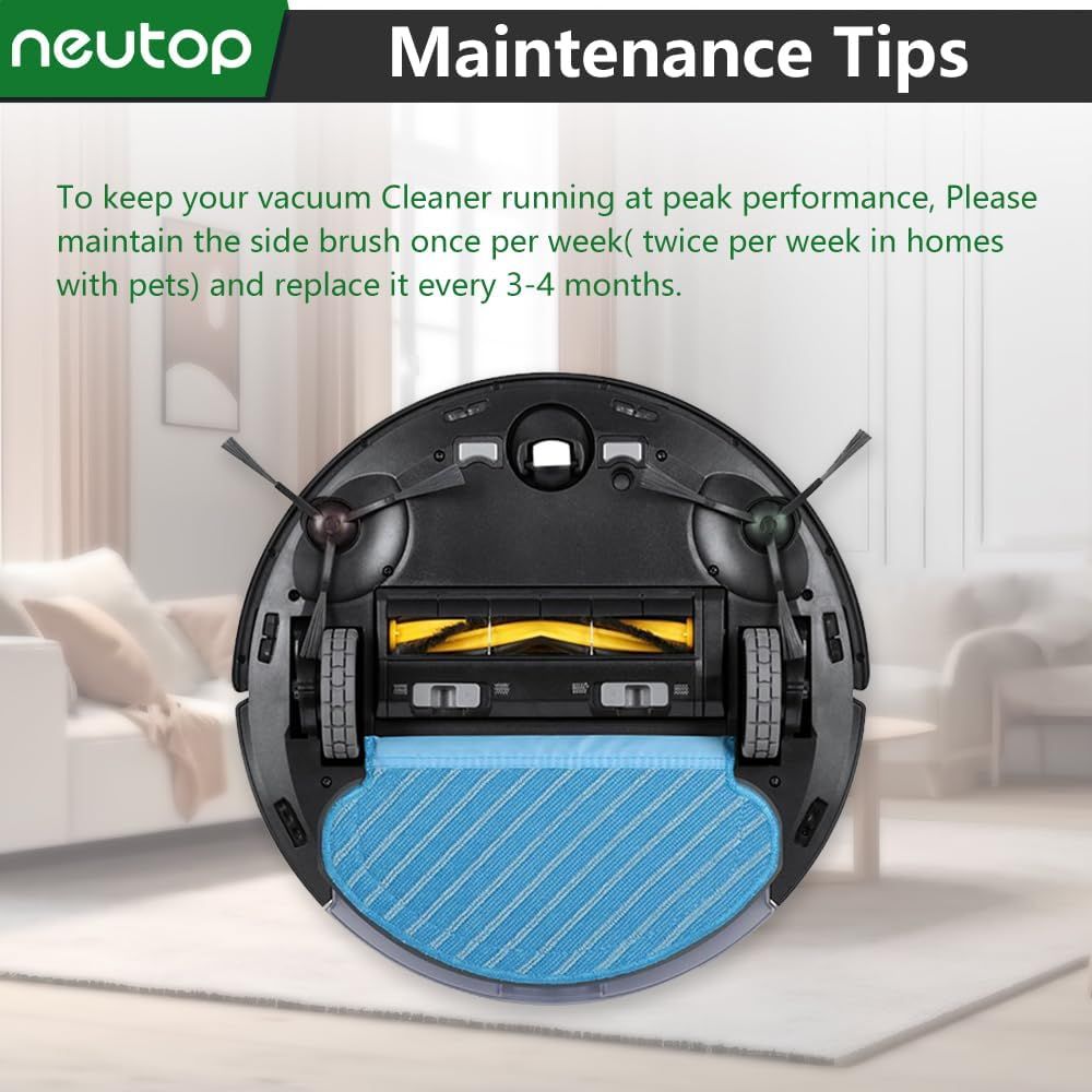 Side Brush Compatible with Ecovacs Deebot OZMO 920, 950, T8 AIVI, T9+, N8 Pro, X1, T10 Omni, T10 Plus, N10 Plus, T20 Omni, Robot Vacuums, 8-Pack — image 6