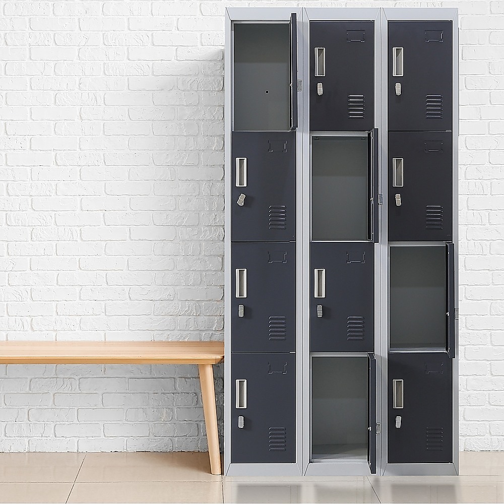 12-Door Locker for Office Gym Shed School Home Storage - Padlock-operated โ image 2