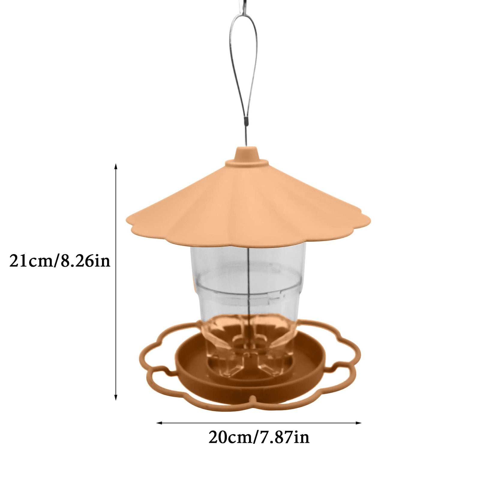 Outdoor Hanging Wild Bird Feeder, Plastic, Brown Z2-Green โ image 3