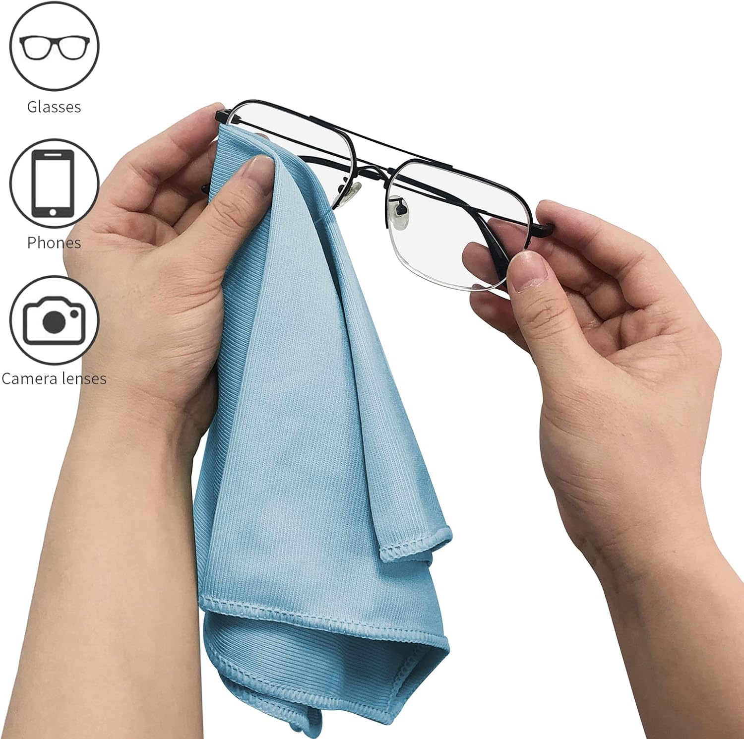 6 Pack Microfiber Glass Cleaning Cloths, Streak Free, Lint-Free and Absorbent Cloth, 16 Inch X 16 Inch, Ideal for Cleaning Mirrors, Glass, Screens, Window โ image 5