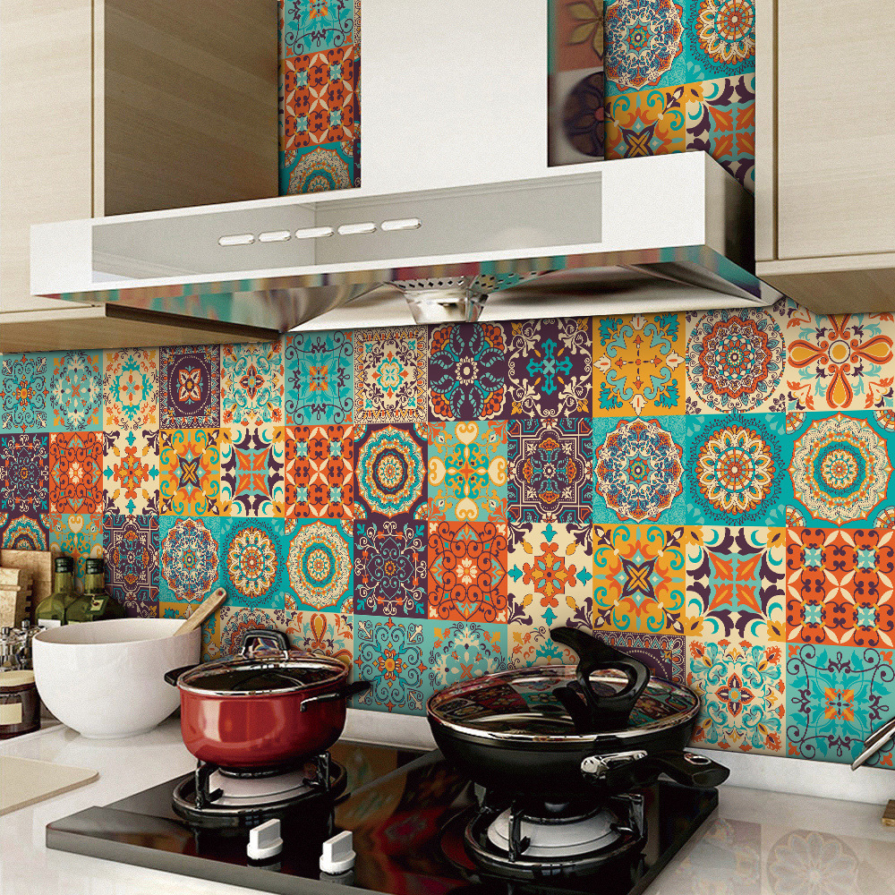 Waterproof Tile Stickers for Kitchen, Furniture, Table 15x15cm - 24 pcs โ image 2