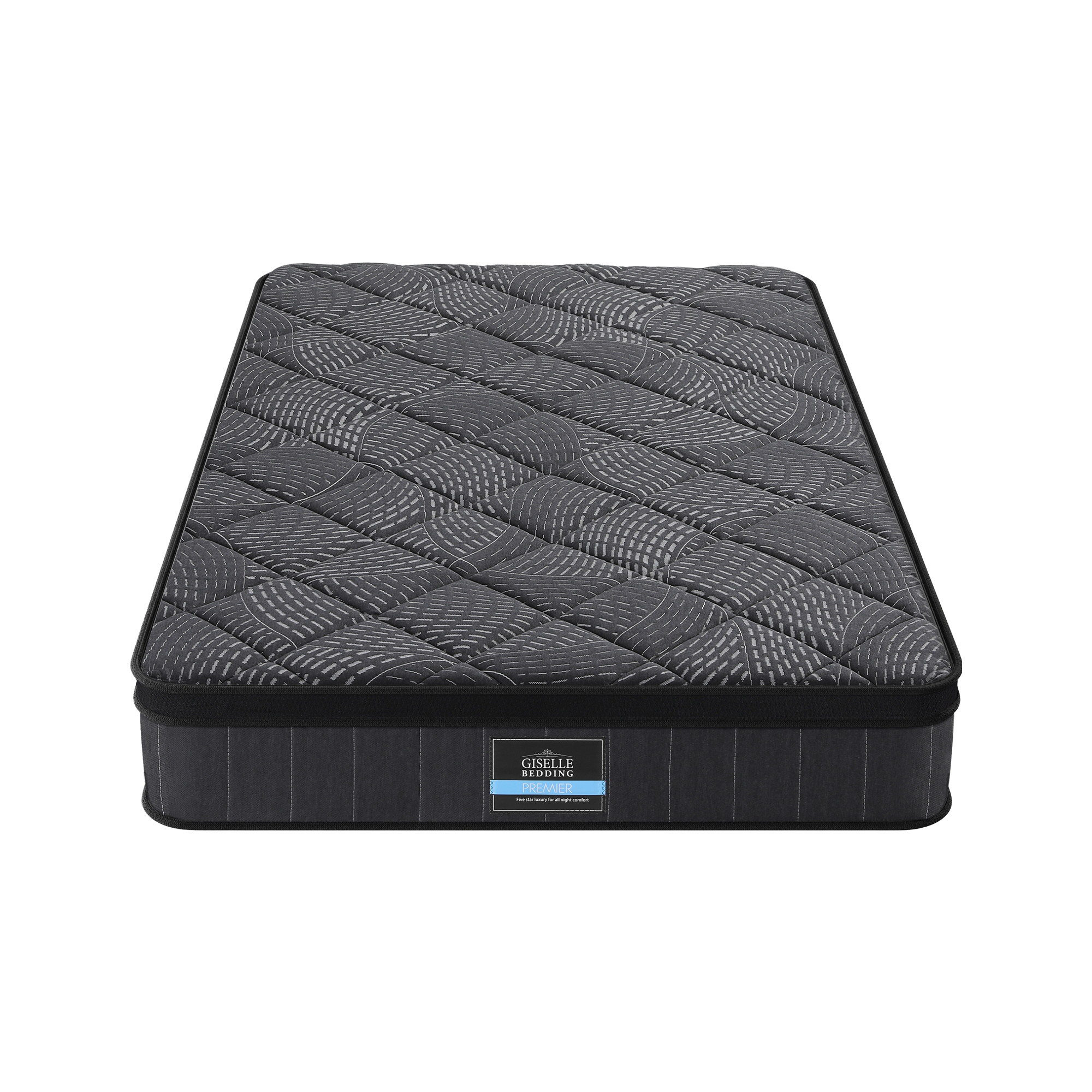 Giselle Bedding Single Mattress 25cm Pocket Spring Latex Euro Top Medium Firm Bed — image 2