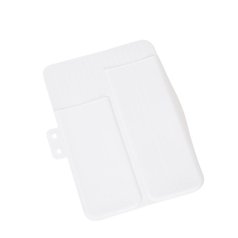 White Travel Silicone Hair Tool Storage Mat - Heat Resistant, Non-Slip, Foldable Organizer for Curling Irons and Straighteners, Dual Pocket Design for Cords