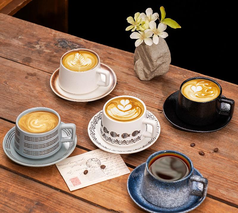 Vintage Ceramic Coffee Cup and Saucer Set - Elegant Afternoon Tea Set(Daisy Blue) โ image 2