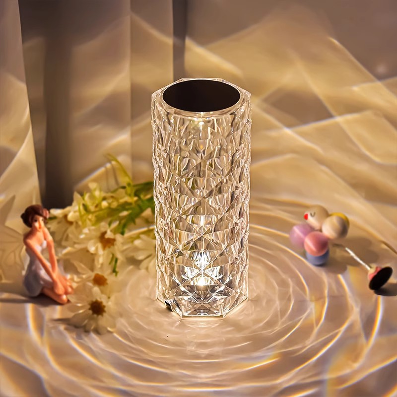 Crystal Rose Atmosphere Lamp RGB 16 Color Changing Touch Table Lamp USB Rechargeable LED Night Light for Australian Home Bedroom Living Room Decor(16cm*7.5cm) โ image 2