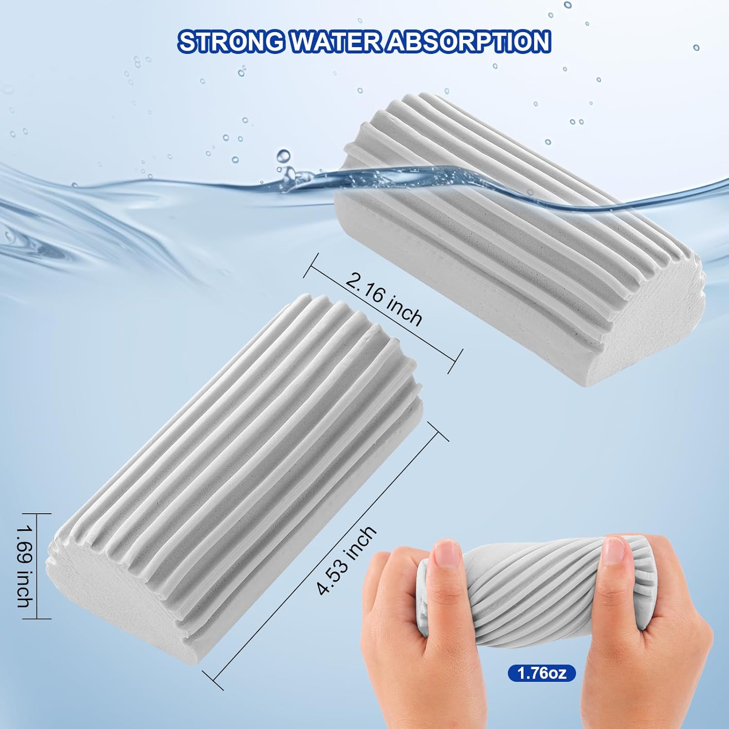 4-Pack Clean Sponge Brush, Cleaning Products, Damp Magic Duster for Car Window Cleaning, Blinds, Glass, Baseboards, Vents, Railings, Mirrors, Window Track — image 2