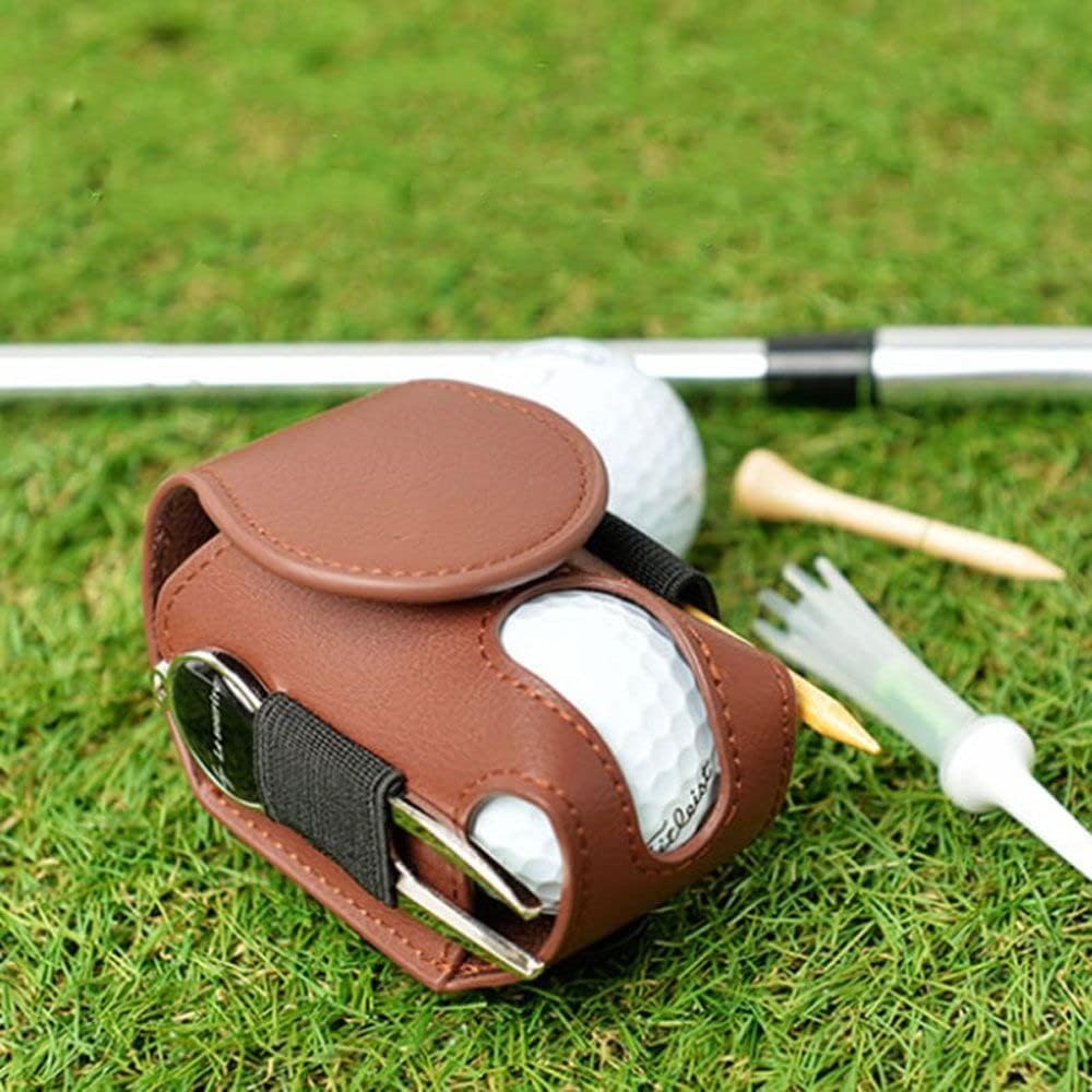Golf Ball Pouch Set of 2 Belt Clip Holder Perfect Golf Gift for Men — image 2