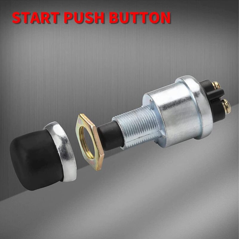 Engine Start Push Button Switch, Waterproof Momentary Starter Switch, 12V/24V Ignition Switch For Car Truck Boat Rv Atv — image 2