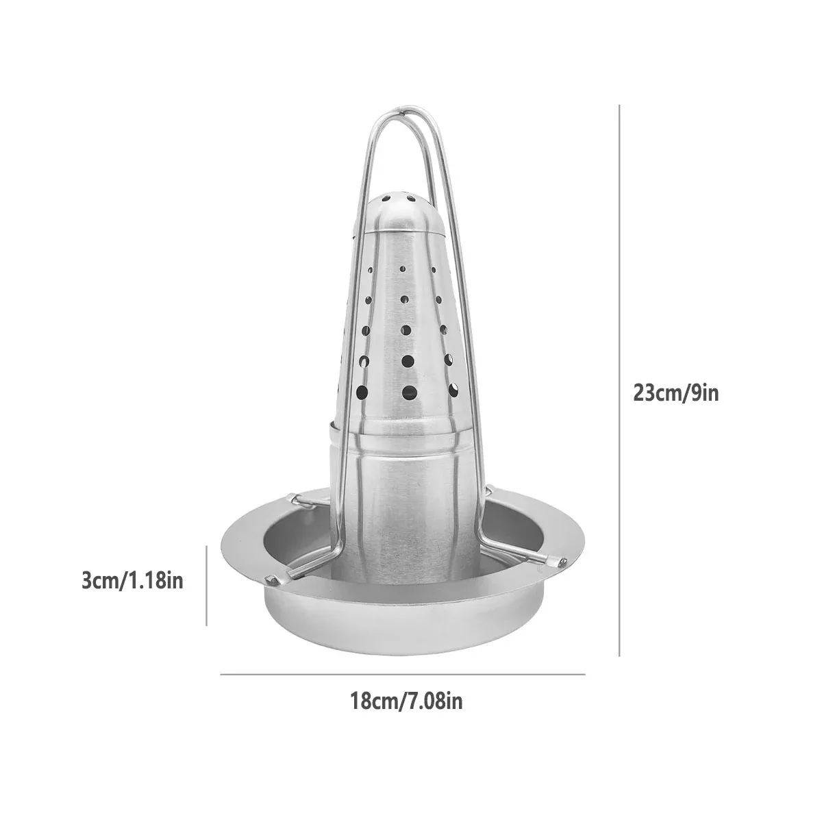 Stainless Steel Chicken Grill Outdoor BBQ Roaster Rack Portable Multi Functional β image 3