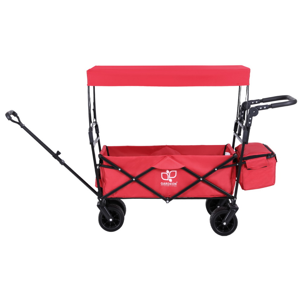 Gardeon Garden Cart with Removable Canopy Red โ image 3