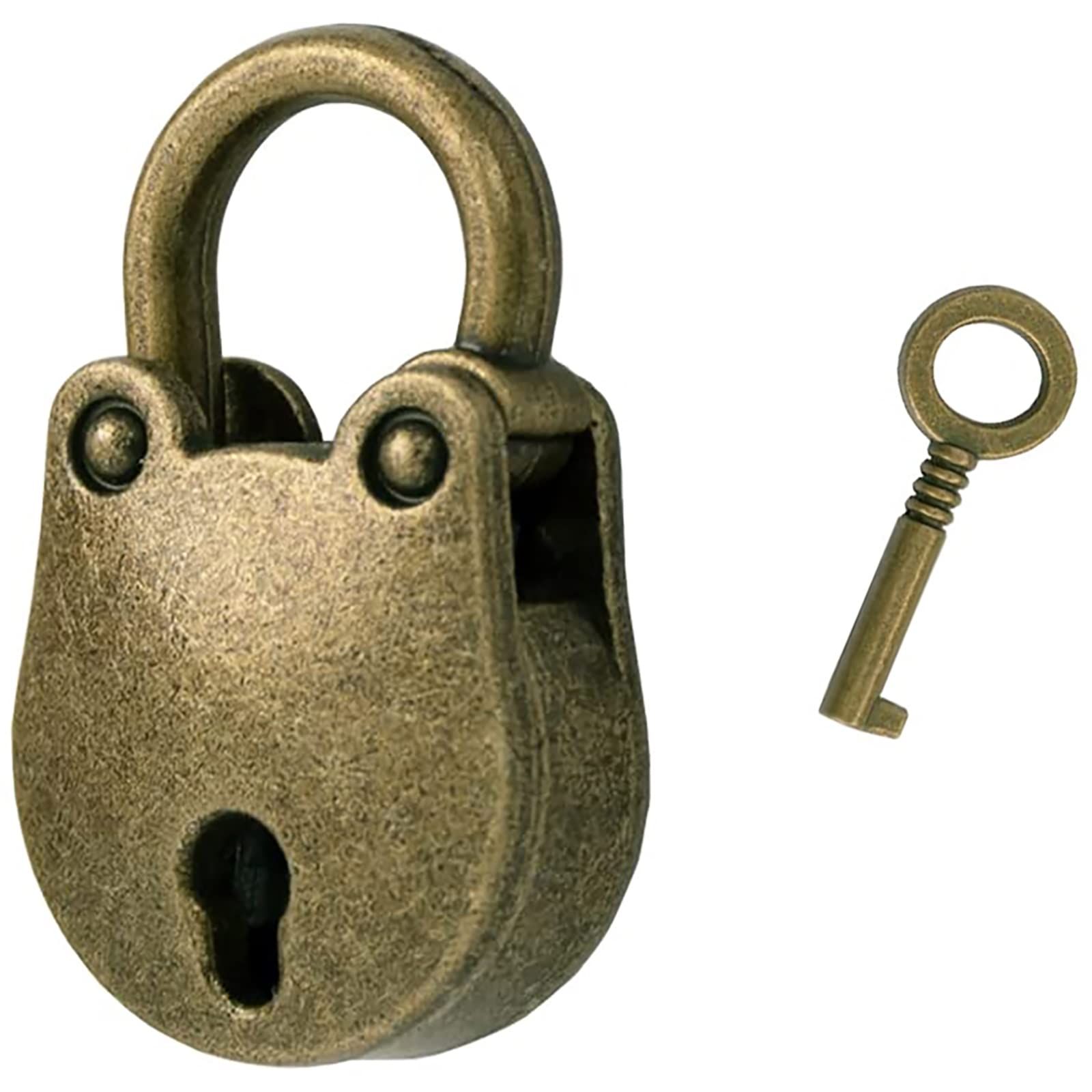 Mini Bear Padlock Lock Antique Style Small Key Lock Bronze Bear Head Padlocks with Key for Treasure Chest Notebook Wood Box
