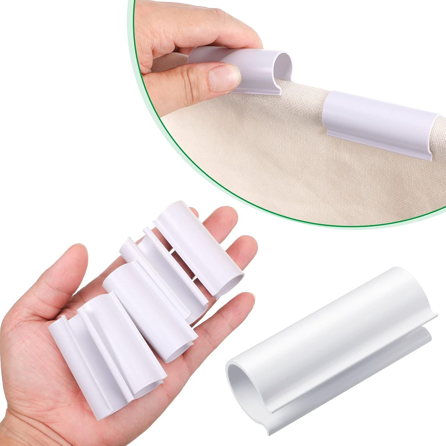 32 Pcs PVC Pipe Clips Pool Cover Clamps or Above Ground Pool Greenhouses, Row Covers, Garden, Shelters, Bird Protection, 2.4 Inch Long(or 1/2 Inch PVC โ image 4