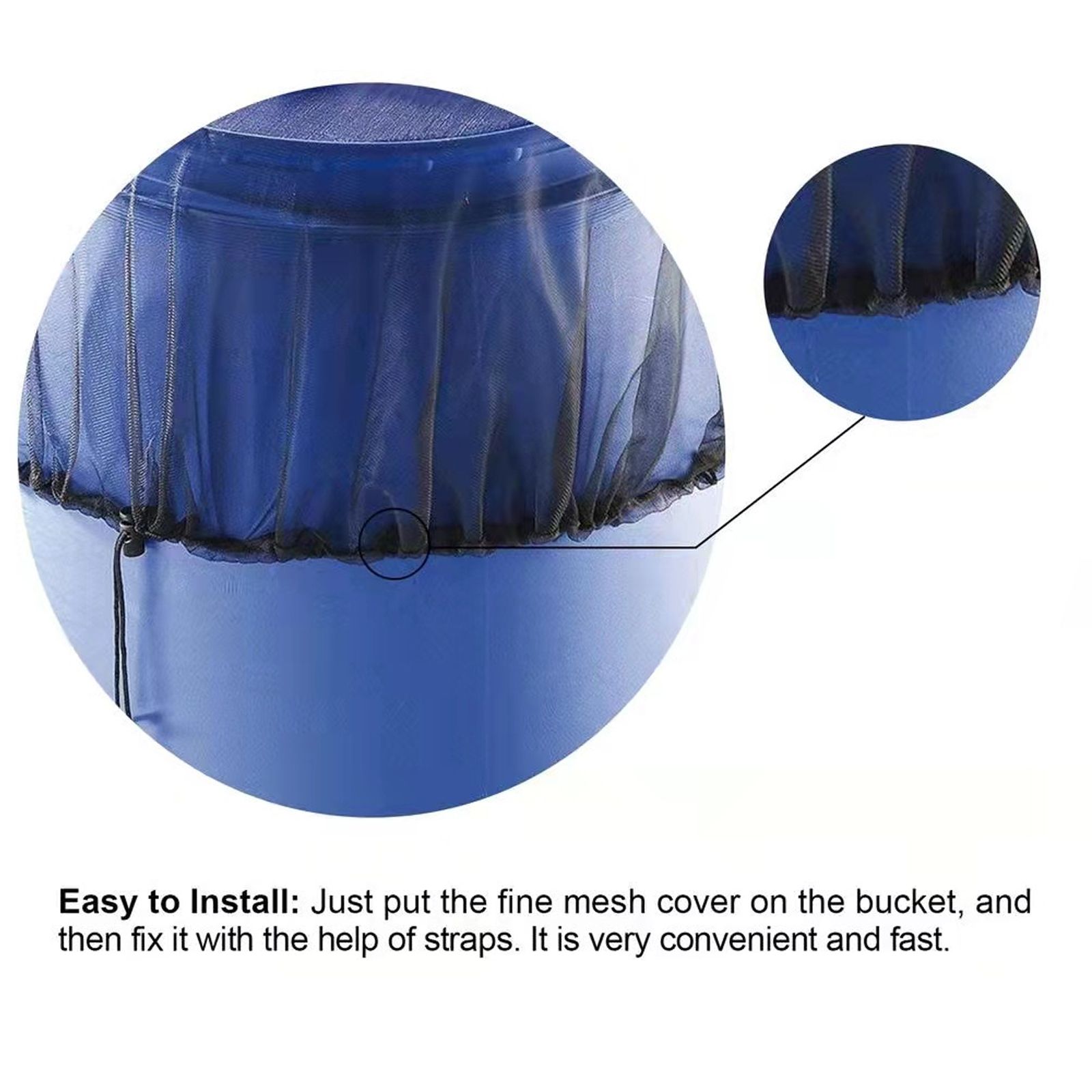 Outdoor Rain Bucket Net Cover Bucket Bug Proof Net Cover Water Tank Screen Protective Cover Rain Bucket Filter Protective Cover — image 6