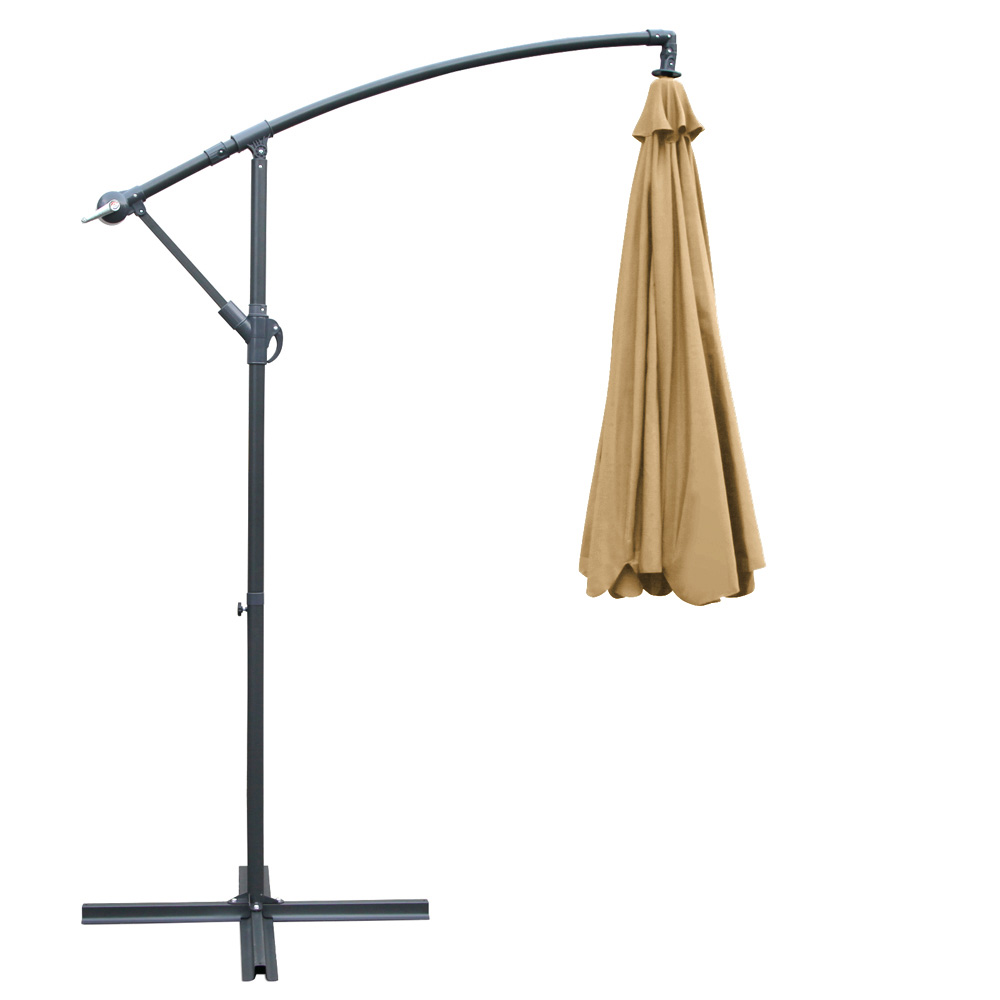 Instahut 3m Outdoor Umbrella Cantilever Garden Beach Patio Beige — image 3