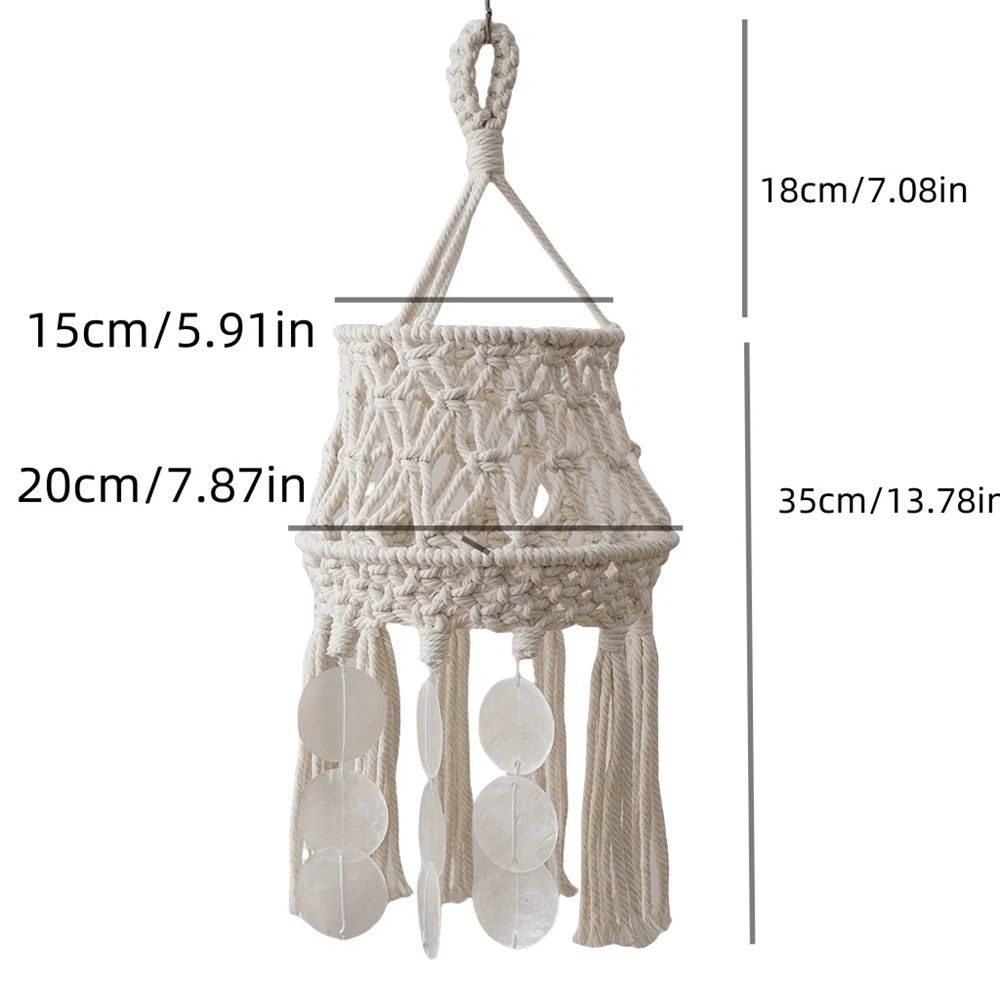 Drum Tassel Lamp shade Replacement for Table Lamps, Floor Lamps and Pendant Lights - Handcrafted Tassel (White,Only lampshade) — image 4