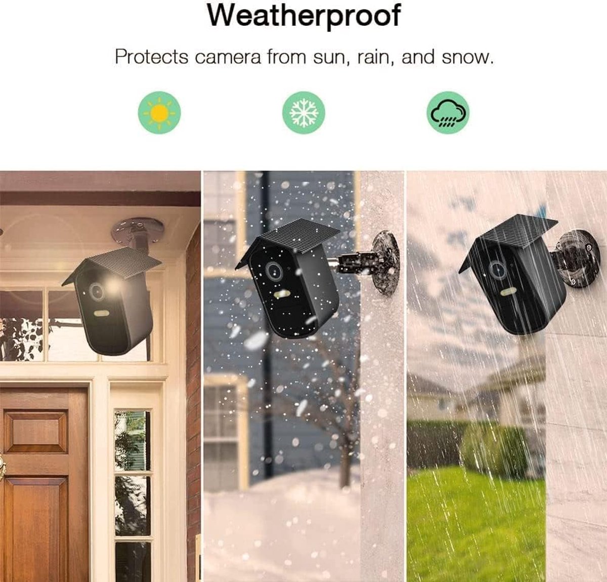 2 pieces - Camera silicone protective cover - Surveillance camera protective cover - suitable for EufyCam 2C - Protection - Weatherproof silicone housing โ image 3
