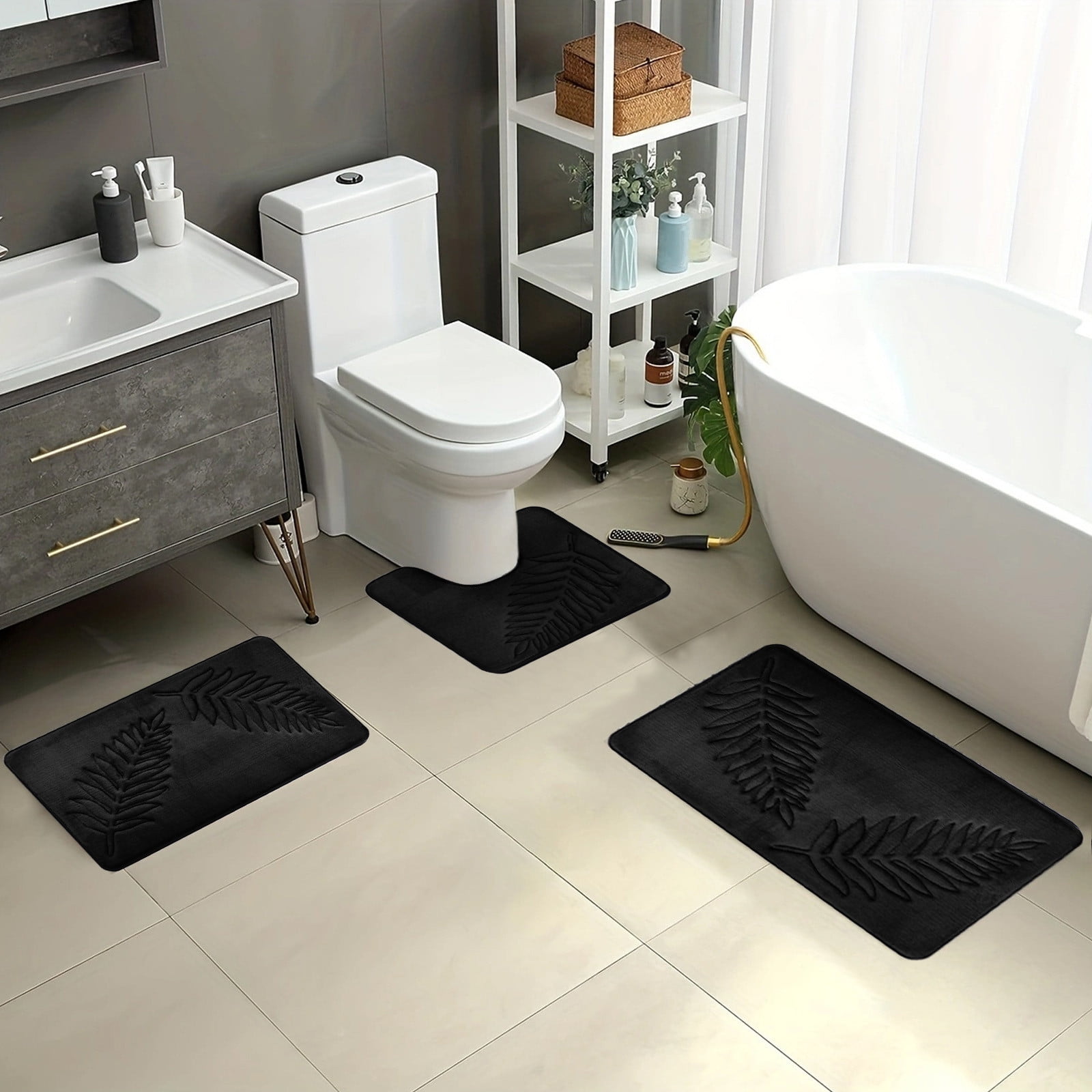 Soft Comfortable Non-Slip Bathroom Rug Set β image 4