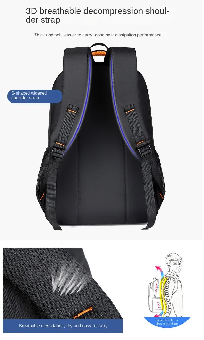 Black And Green Large Capacity Business Backpack for Men and Women - Waterproof Laptop School Bag with Breathable Design — image 4