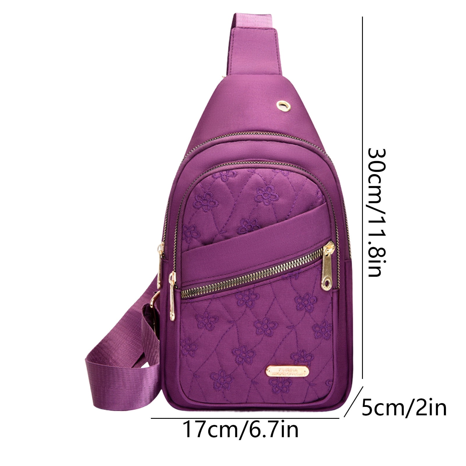 Sling Bag for Women, Crossbody Sling Backpack Small Sling Bag Multipurpose Crossbody Shoulder Bag Travel Hiking Backpack, Sling Bag for Men #5-Purple — image 3