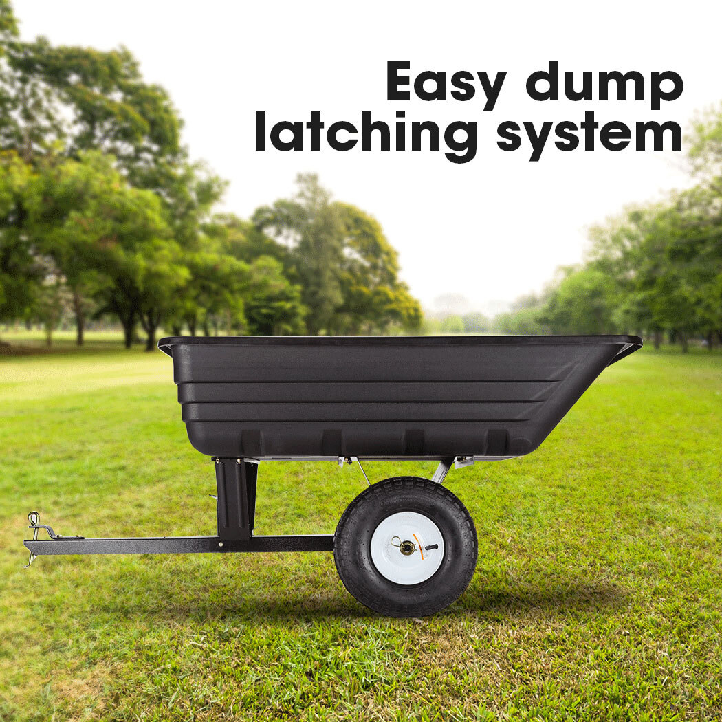PLANTCRAFT 400LBS Poly Dump Cart Garden Tip Trailer Tray Tow Quad ATV Ride โ image 3