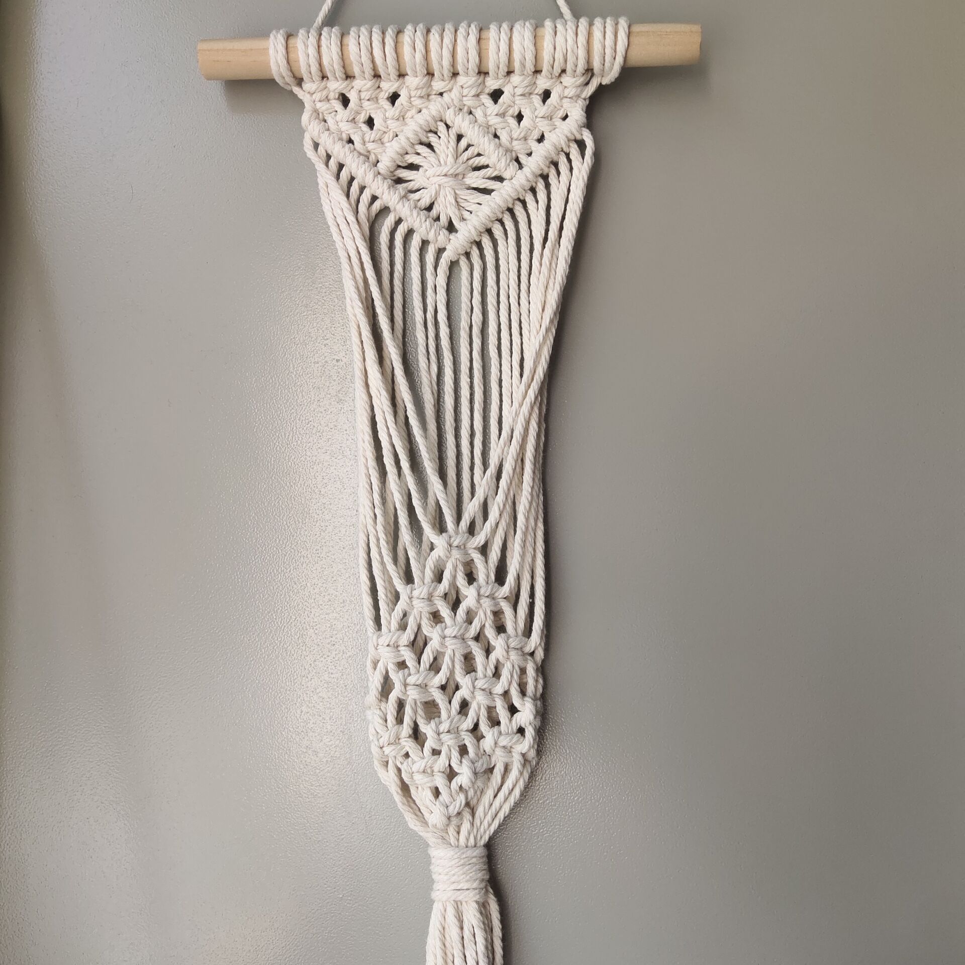 Hand-Woven Wall Flowerpot Hanging Basket net Bag Wall-Mounted Garden Home Rope Holder Woven Beige Stand Flower for Net Hanger โ image 5