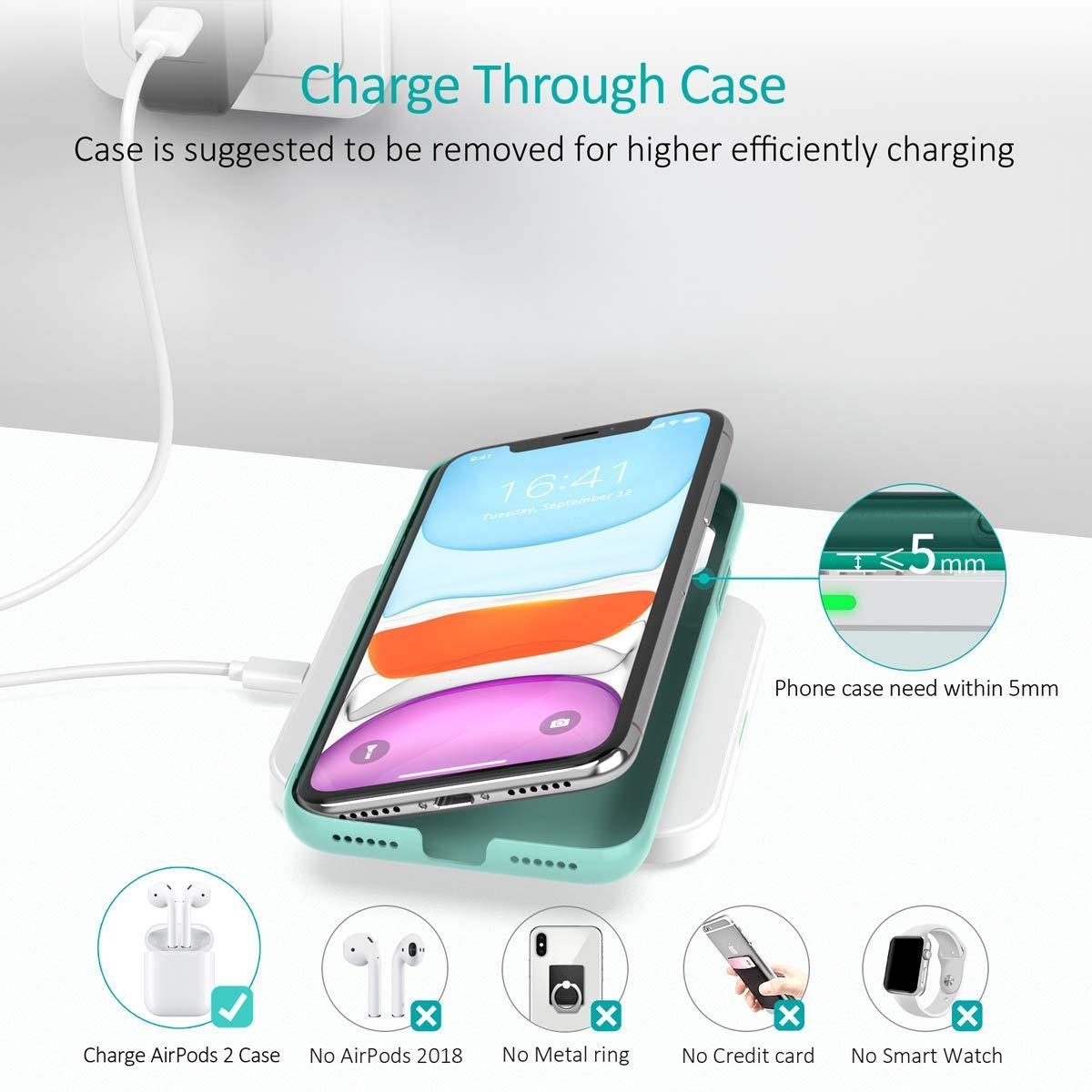 CHOETECH T511BW Fast Wireless Charging Pad Black And White 2 Pack โ image 3