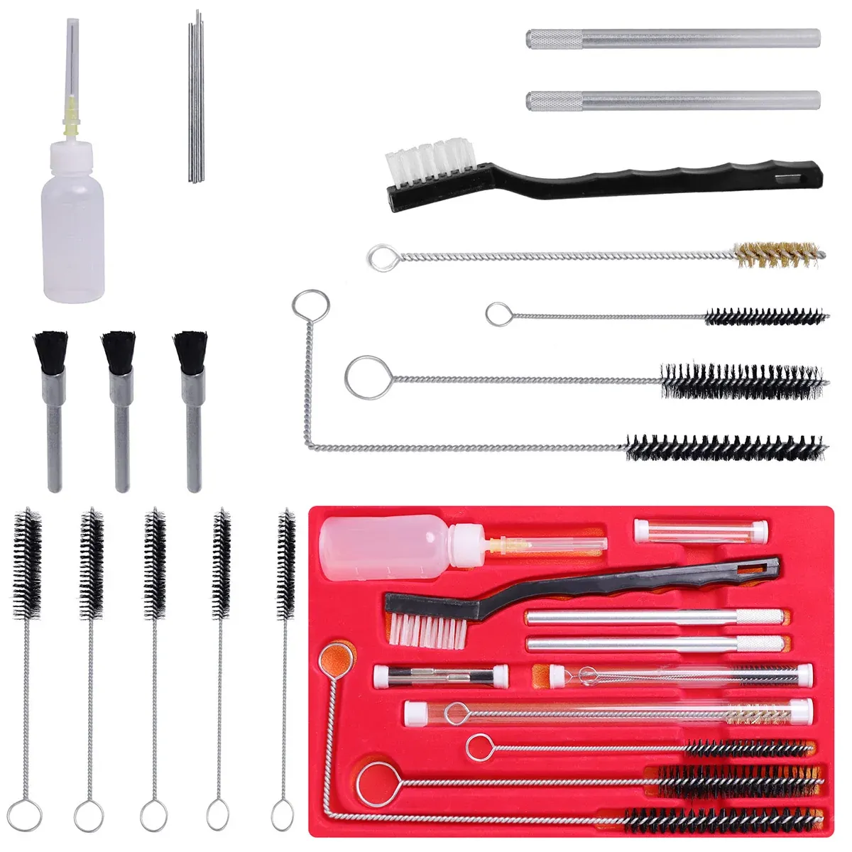 Airbrush Cleaning Brush Set Nozzle Tube Pipe Cleaner Kit For Nylon Brush Tools โ image 2