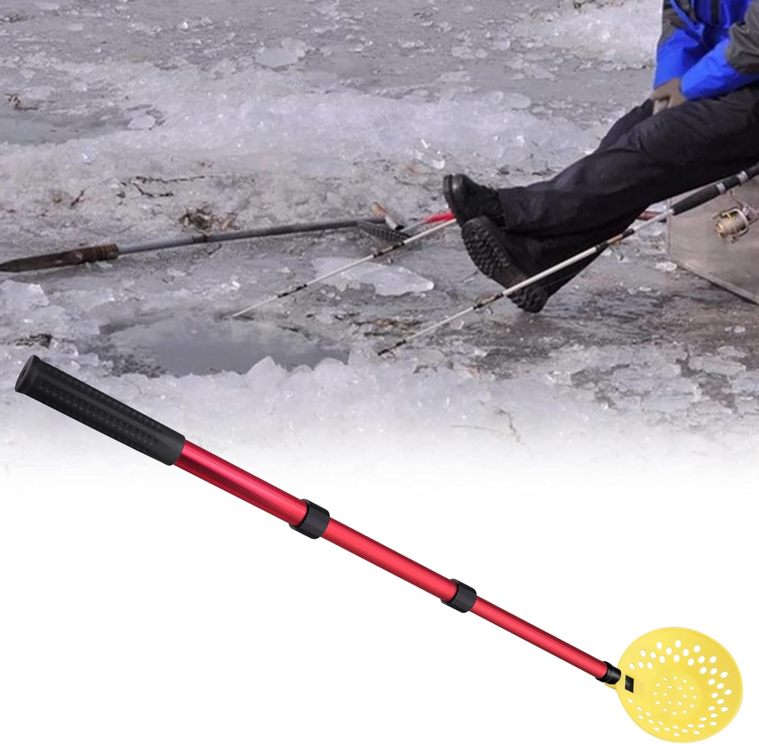 Adjustable Ice Fishing Skimmer Scoop-Winter Ice Fishing Scooper with Long Handle-Ice Fishing Gear for Scooping out Ice While Fishing โ image 6