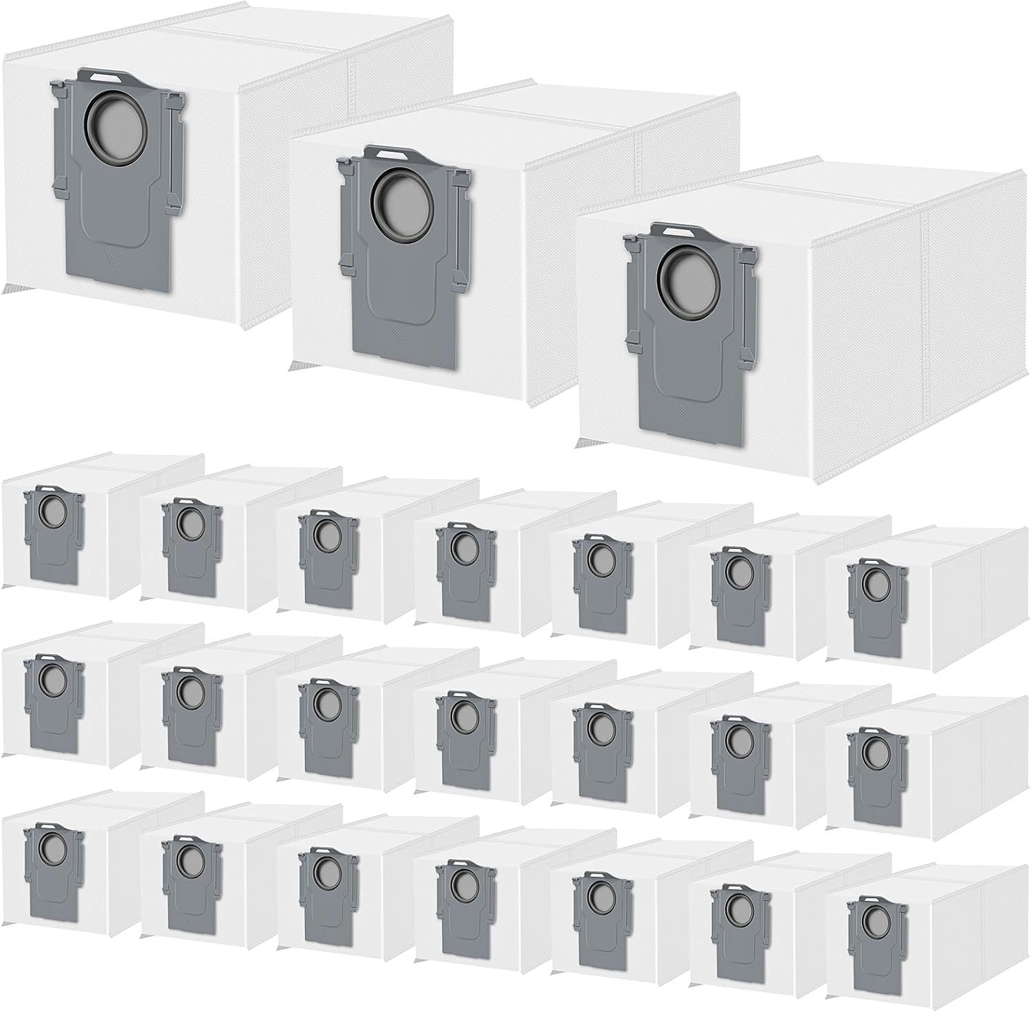 24 Pack Qrevo Dust Bags or QV 35A/Saros 10R/Qrevo S/Qrevo Pro/Qrevo Plus/Qrevo Master/Qrevo Slim/Qrevo Curv/Qrevo Edge/S8 MaxV Ultra Robot Vacuum, 3L Large