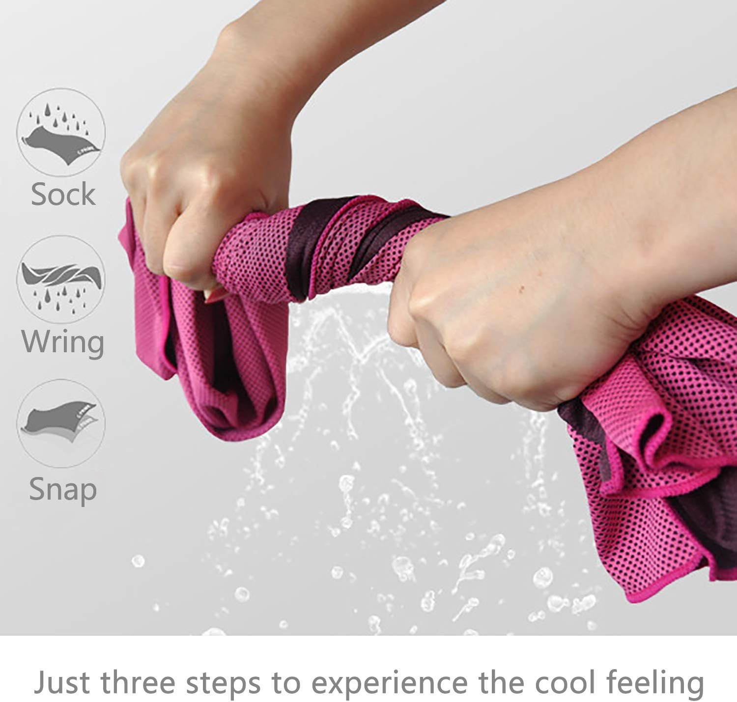 4 Pack Cooling Neck Sports Towels 100x30cm Microfiber Super Absorbent Sweat Wicking for Gym Fitness Workout — image 2