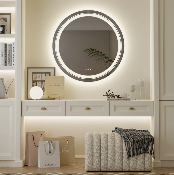 Interior Ave - 90cm Round Frameless LED Bathroom Mirror — image 2