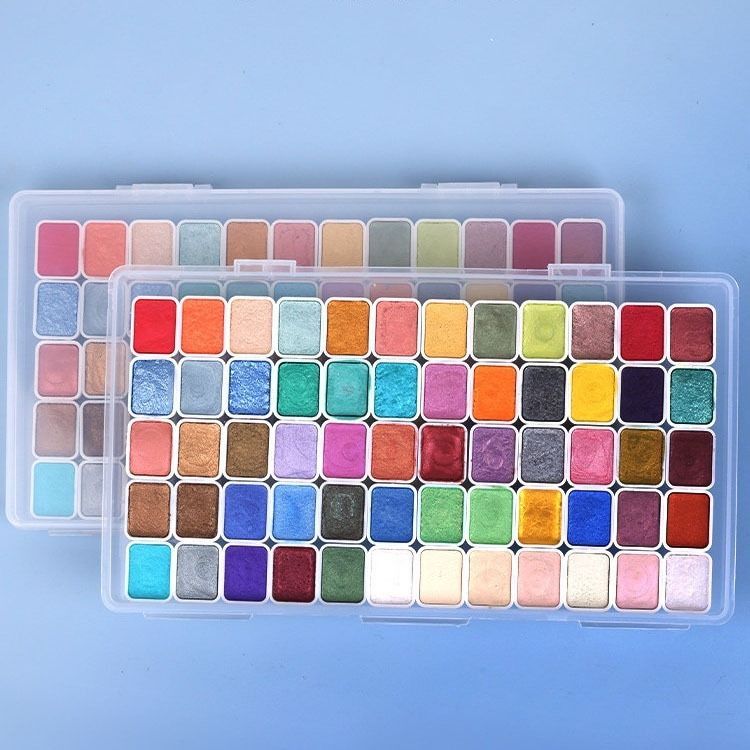 Pearlescent Watercolor Solid Paint Set Art Supplies Watercolor Paints Luminous - Multi-color - Size 242 — image 6