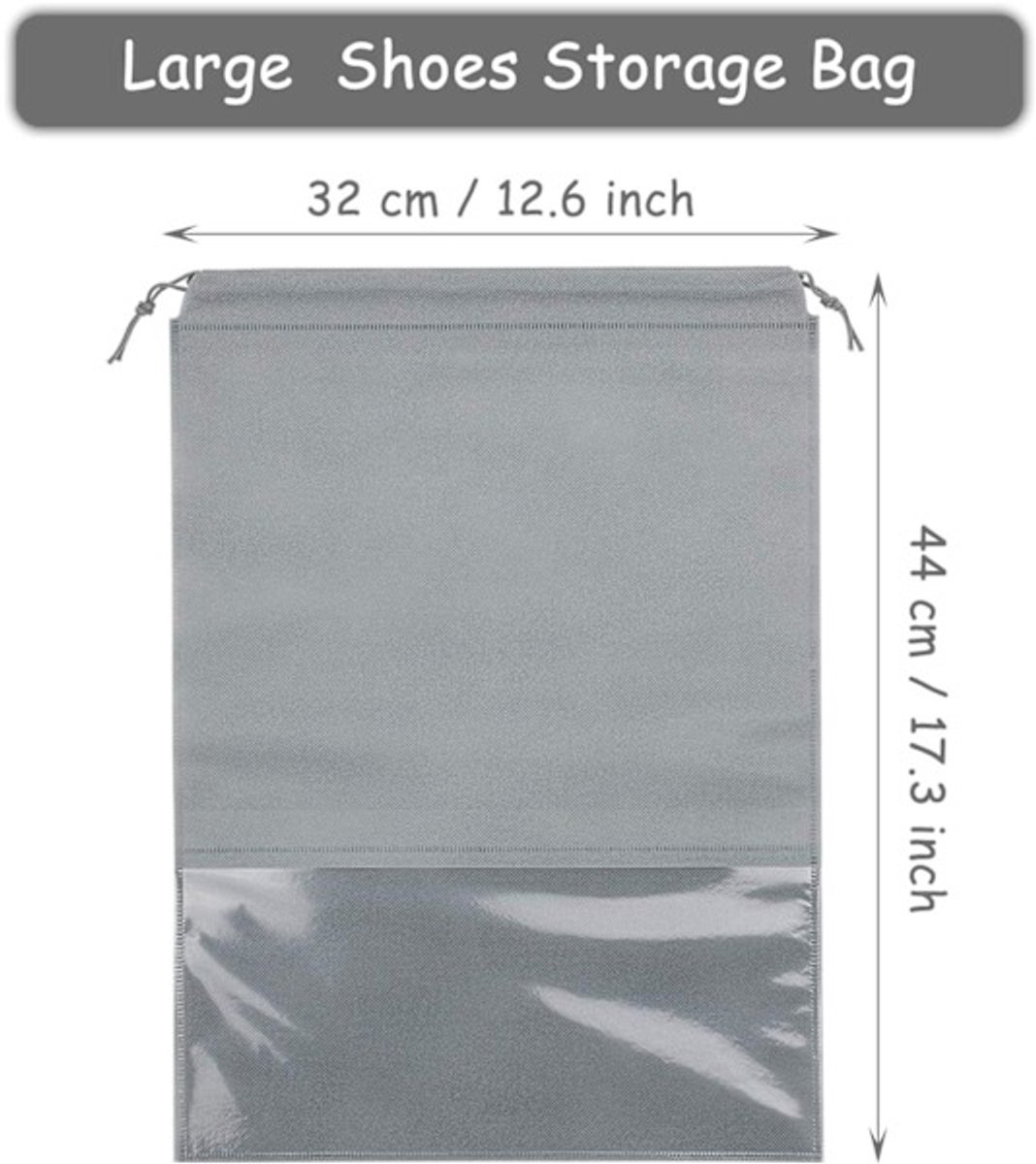 Shoe Travel Bags - Non-Woven Dust Bags - Medium to Large - Portable Drawstring - Space-Saving Shoe Storage Bags Organizer - Pack of 15 — image 5
