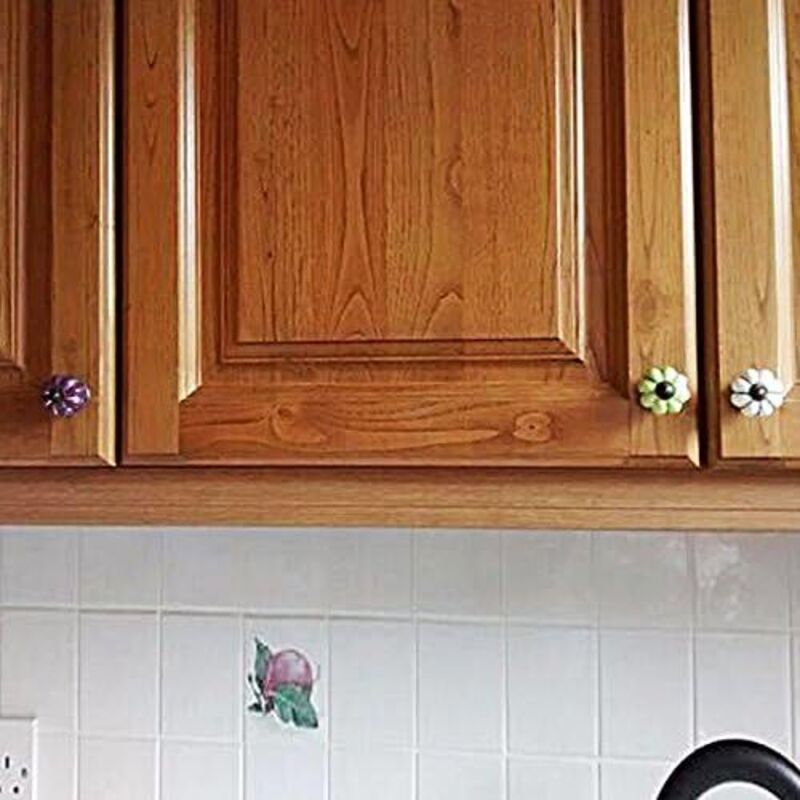 10 pcs Vintage European Style Ceramic Pumpkin Cabinet Knobs Dresser Cupboard Drawer Pull Handles White โ image 4